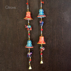 Handcrafted Double Elephant Door Hanging at Qtrove
