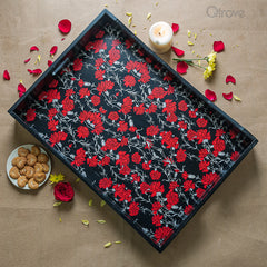 Handcrafted Carnations Breakfast Tray at Qtrove
