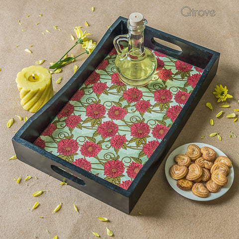 Handcrafted Chrysanthemum Breakfast Tray
