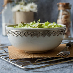 Handcrafted Fine China Large Greek Design Bowl at Qtrove
