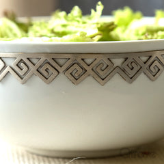 Handcrafted Fine China Large Greek Design Bowl at Qtrove