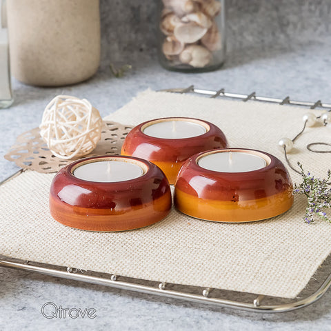 Wooden T-Light Circular Candle Holder