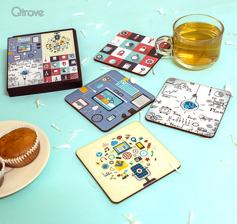 Handcrafted Abstract Coaster (Set of 4)