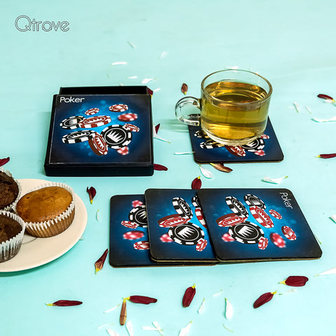 Handcrafted Poker Coaster (Set of 4)