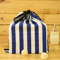 Blue And White Cotton Drawstring Bags at Qtrove