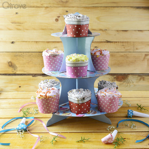 Blue Cupcake Party Stand