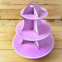 Polka Purple Cupcake Party Stand at Qtrove