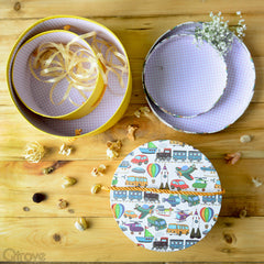Kiddie Gift Box Round (Yellow) (Set of 3) at Qtrove