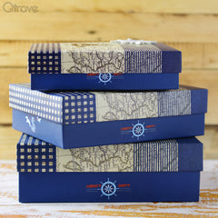 Hat Box (Nautical Anchor) (Set of 3) at Qtrove