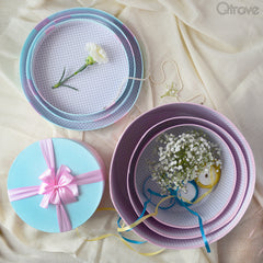 Hat Box (Pink and Blue) (Set of 4) at Qtrove