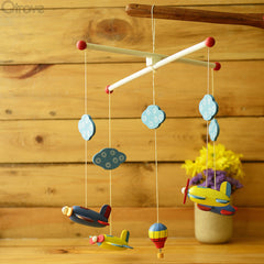 Wooden Planes And Hot Air Balloons Cradle Hanging at Qtrove