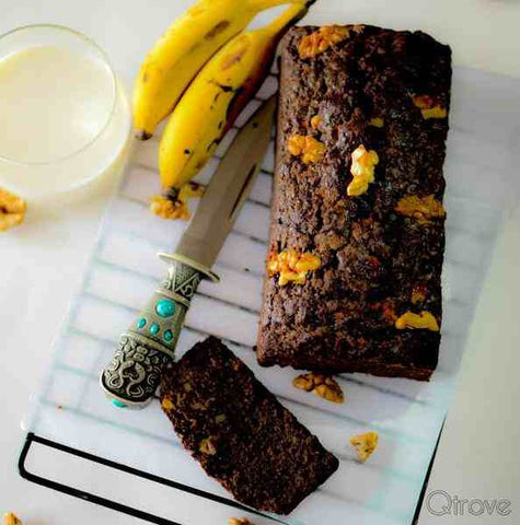 Chocolate Banana and Walnut Loaf