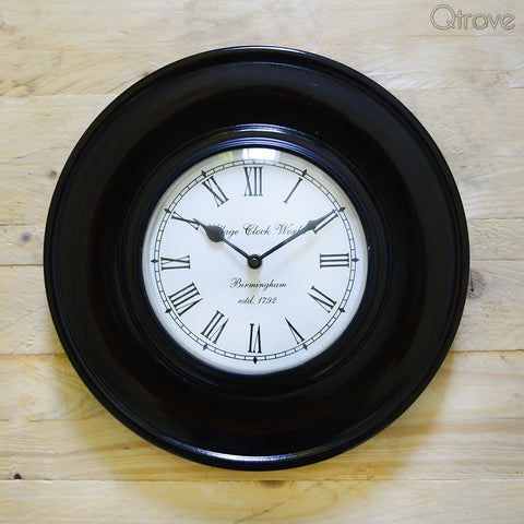 Black Polish Wall Clock