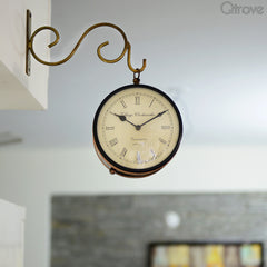 London Train Station - Copper Wall Clock at Qtrove