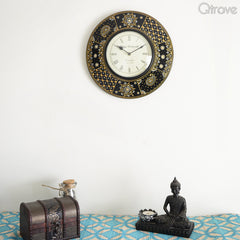 Hand Painted Circular Wall Clock at Qtrove