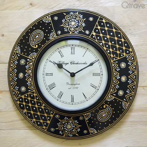 Hand Painted Circular Wall Clock