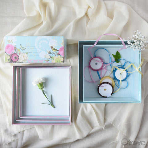 Hat Box (Floral) (Set of 4)