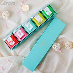 Turquoise Blue Tea Gift Box (Set of 5) at Qtrove
