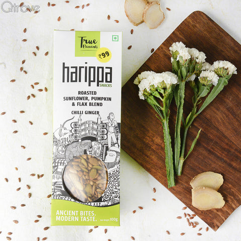 Harippa Sunflower, Pumpkin & Flax Seeds Mix Roasted (Chilli Ginger)