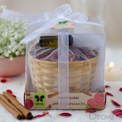 Apple Cinnamon Potpourri Basket with Oil at Qtrove