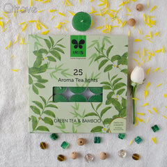 Green Tea & Bamboo Aroma Tea Lights Candle (Set of 25) at Qtrove