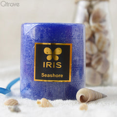 Sea Shore Pillar Candle at Qtrove