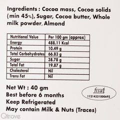 Artisanal Almond Chocolate Bar at Qtrove