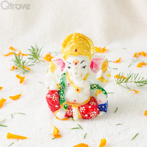 Handmade Marble Ganesha (3.5 inches)