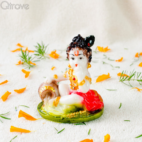 Handcrafted Marble Chowki Bal Krishna