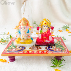 Handmade Marble Laxmi and Ganesh at Qtrove