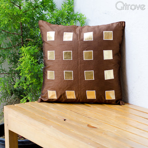 Dark Brown Cushion Cover (Set of 5) | Buy cushion covers online at Qtrove