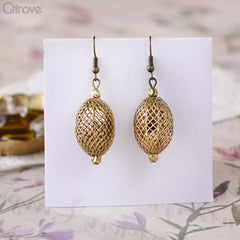Antique Handcrafted Gold Bead Earring at Qtrove