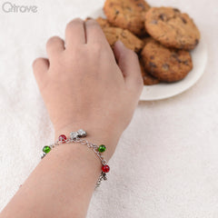 Handcrafted Floral Charm Bracelet at Qtrove