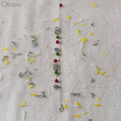 Handcrafted Floral Charm Bracelet at Qtrove
