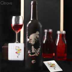 Hand Painted Joker Glass Bottle at Qtrove