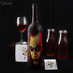Hand Painted Joker Coldplay Glass Bottle at Qtrove
