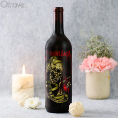 Hand Painted Mettalica Bottle at Qtrove