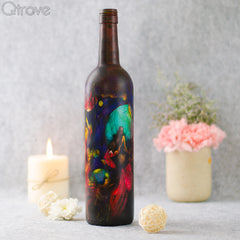 Hand Painted Mermaid World Bottle at Qtrove