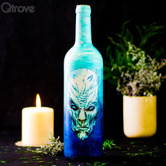 Hand Painted Satan's World Bottle at Qtrove