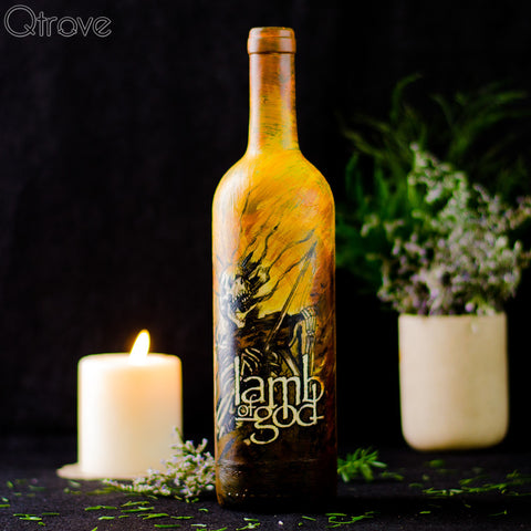 Hand Painted Lamb of God Bottle