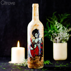 Hand Painted Burning Flame Bottle at Qtrove
