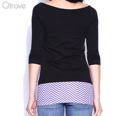 Purple & White Chevron Belly Band at Qtrove