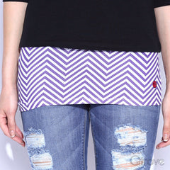 Purple & White Chevron Belly Band at Qtrove