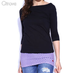 Purple & White Chevron Belly Band at Qtrove