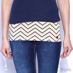 Green & Brown Chevron Printed Belly Band at Qtrove