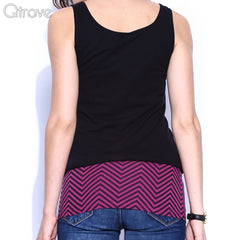 Chevron Printed Maroon & Black Belly Band at Qtrove