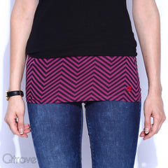 Chevron Printed Maroon & Black Belly Band at Qtrove