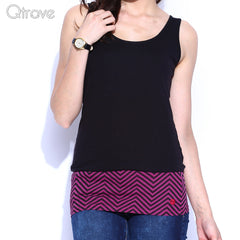 Chevron Printed Maroon & Black Belly Band at Qtrove