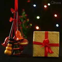 Handcrafted Wooden Christmas Decoration Holiday Joy at Qtrove