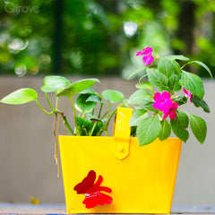 Metal Garden Basket With Butterfly Motif at Qtrove